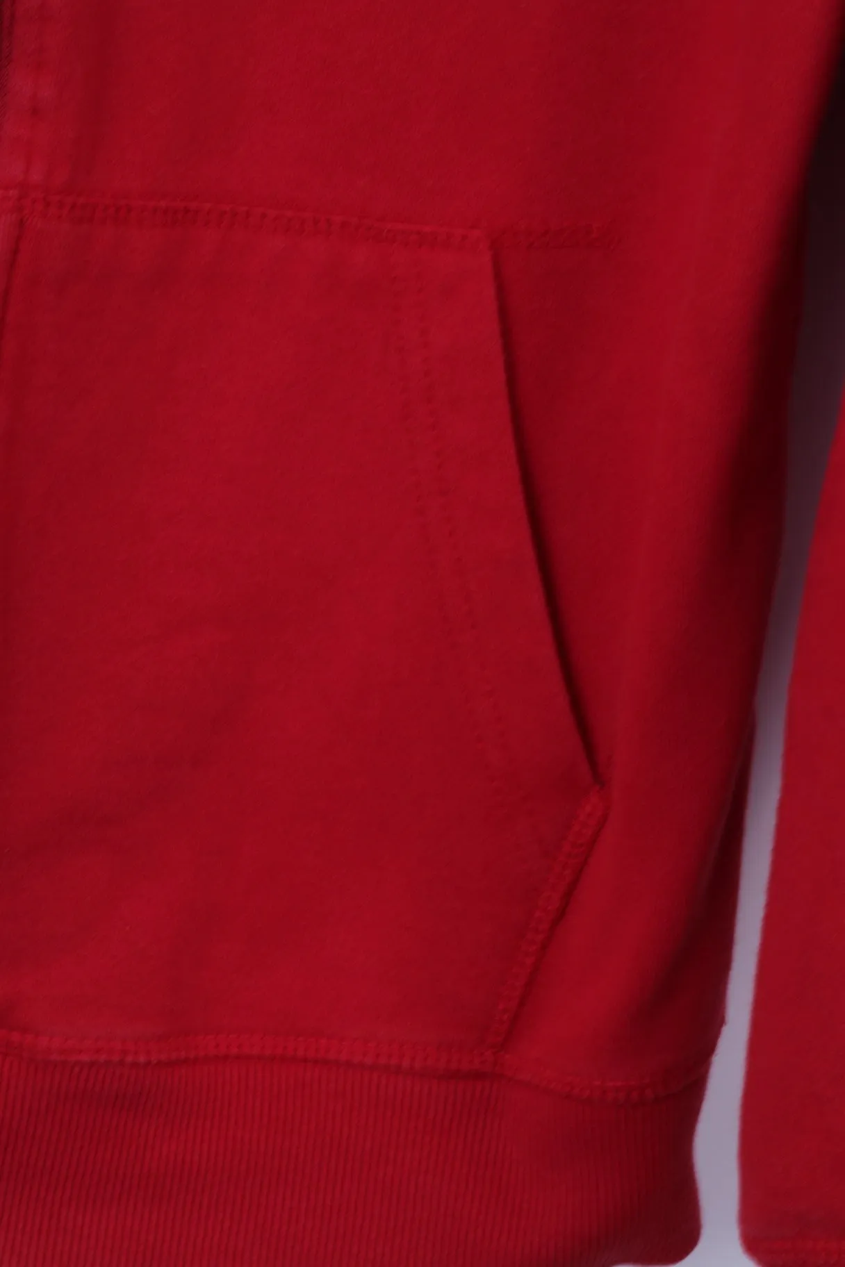 Etirel Mens M Sweatshirt Red Cotton Campus Sportswear Zip Up Hoodie Active Top