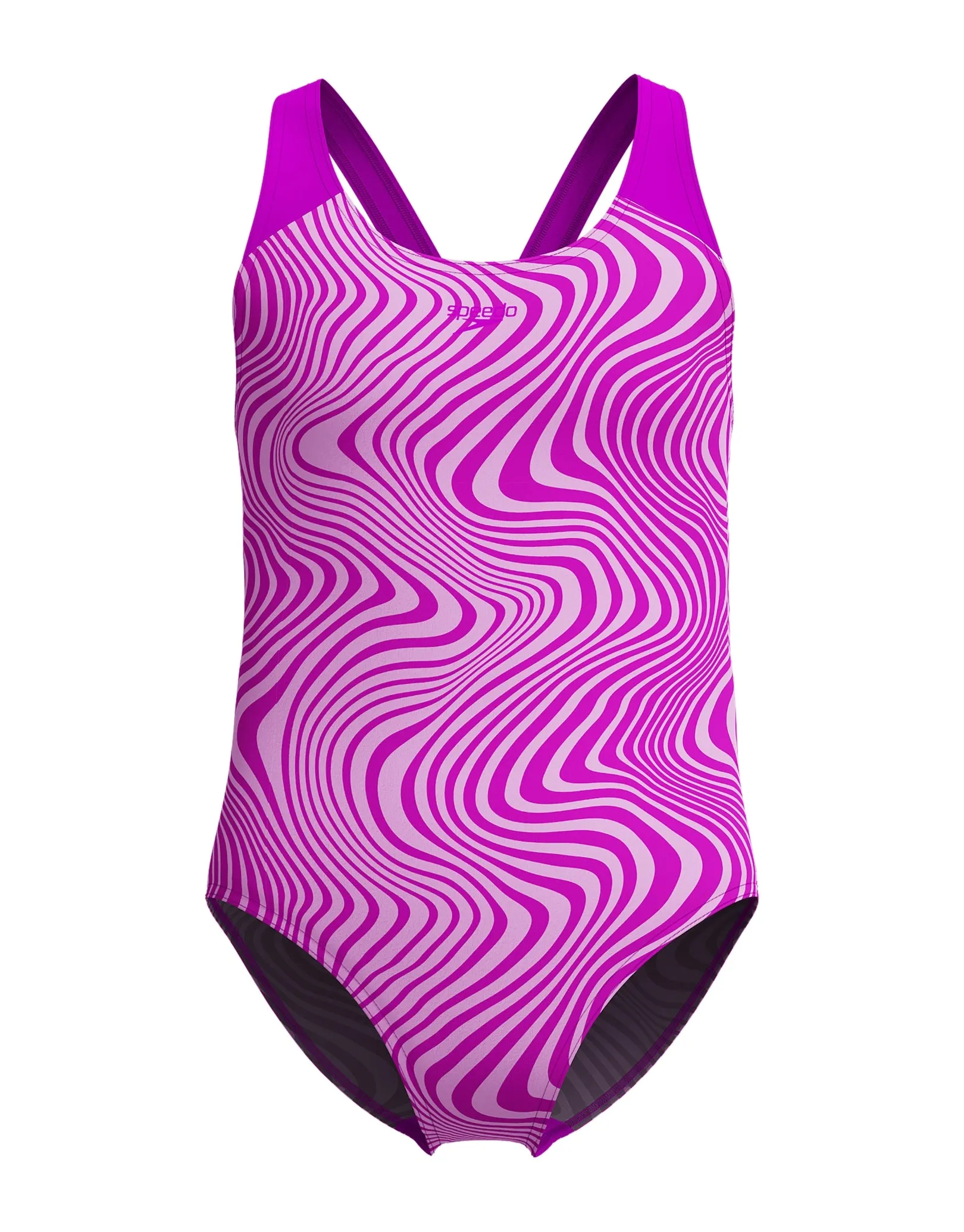 Girls Digital Allover Splashback Swimsuit - Pink