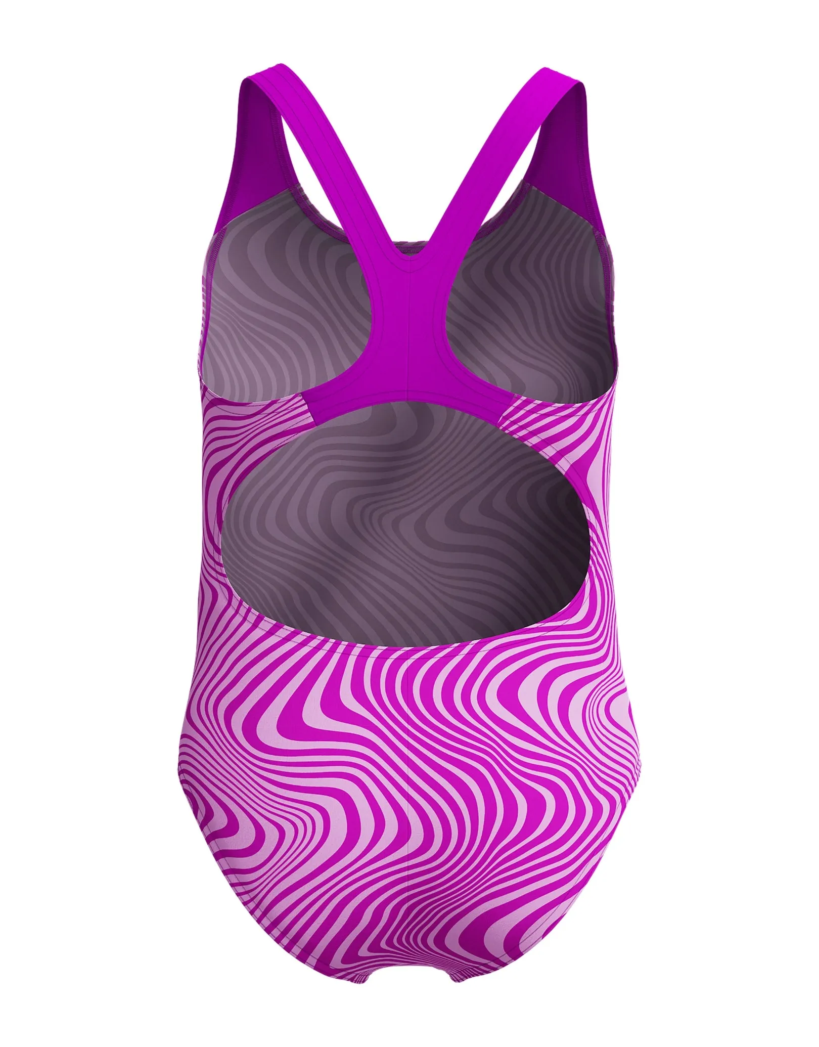 Girls Digital Allover Splashback Swimsuit - Pink