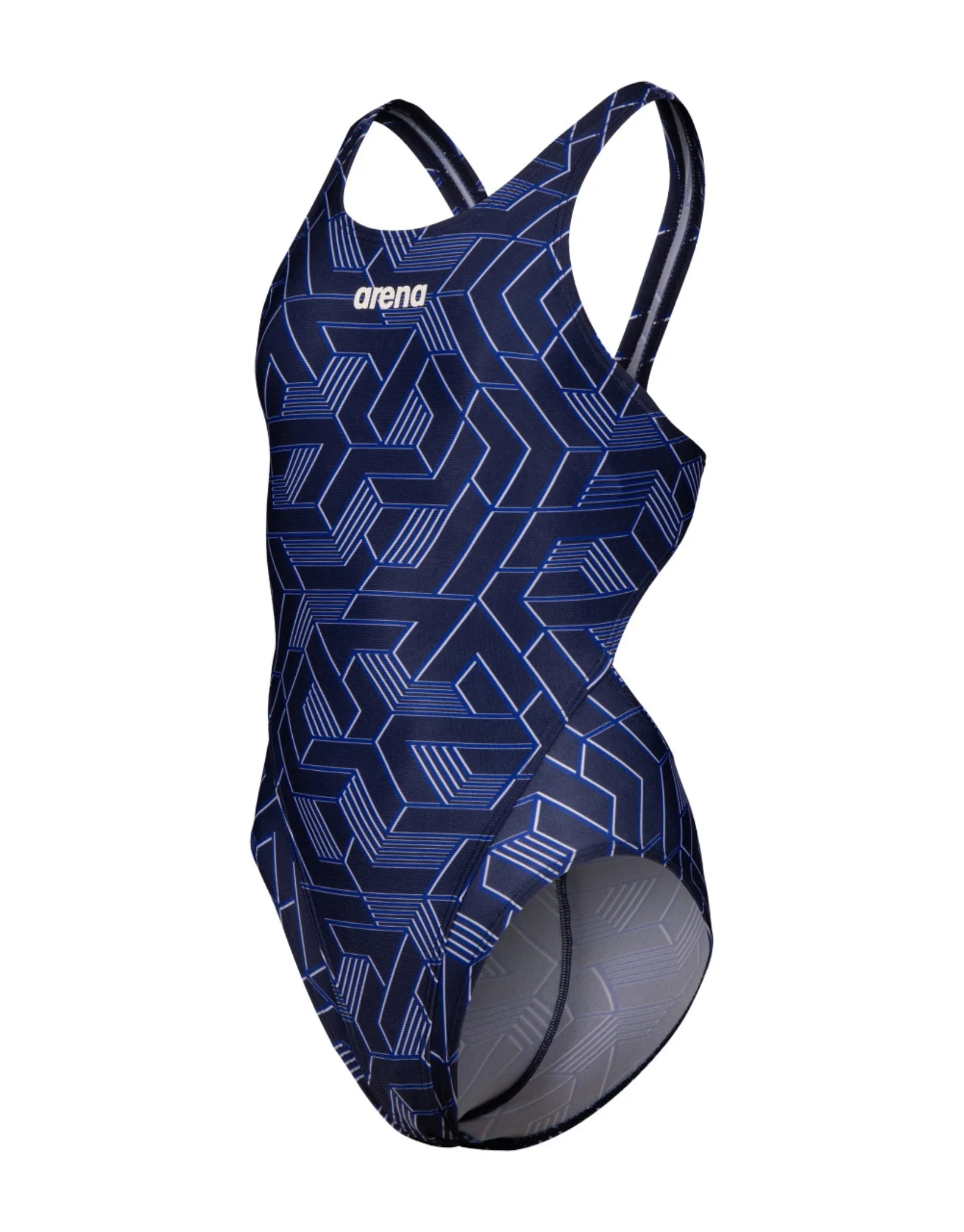 Girls Escape Tech Back Swimsuit - Navy Team