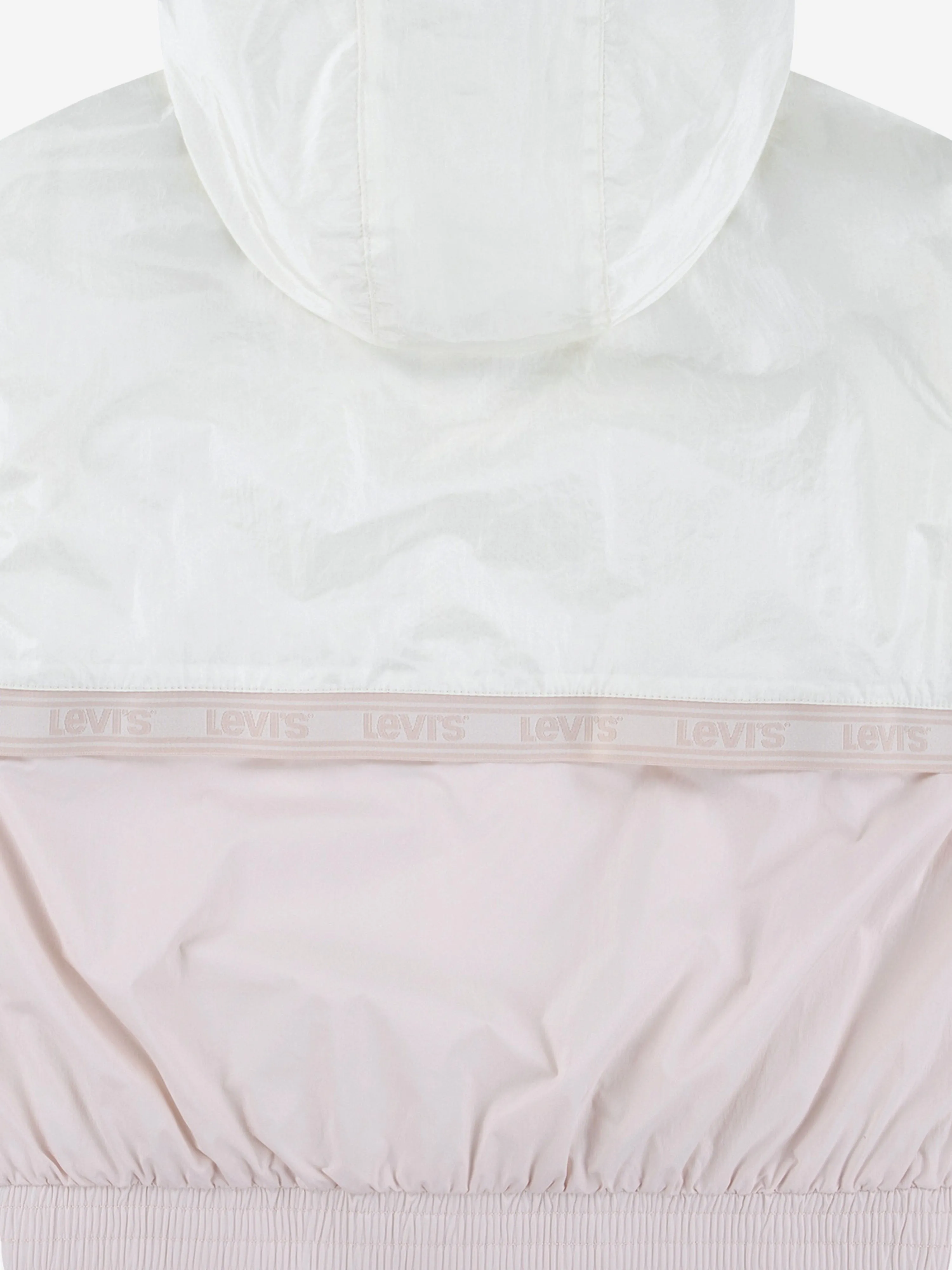 Girls Tape Detailed Colourblock Jacket in Ivory