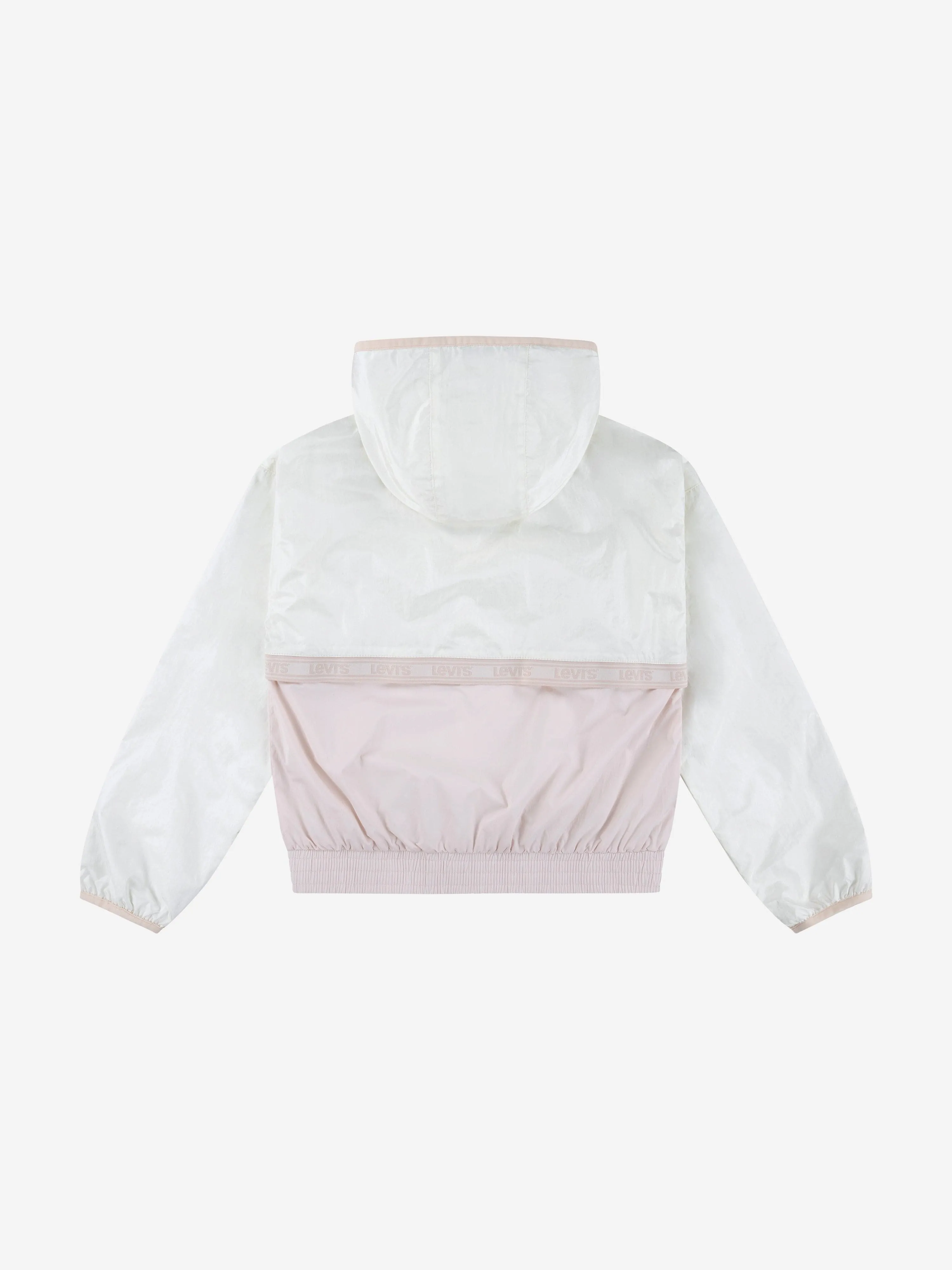 Girls Tape Detailed Colourblock Jacket in Ivory