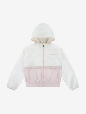 Girls Tape Detailed Colourblock Jacket in Ivory