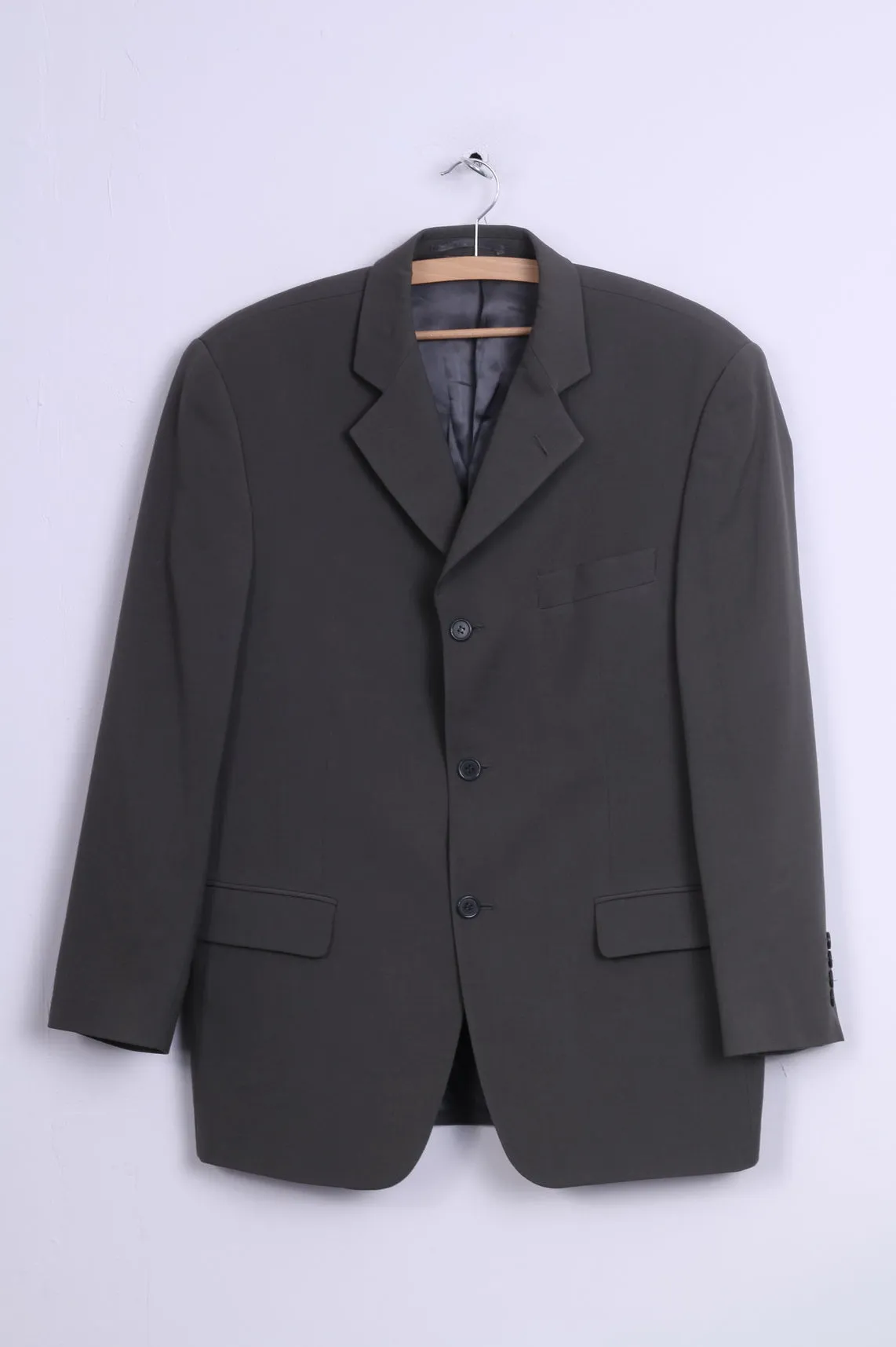 Hugo James Mens 52 M Blazer Slate Grey Retro Natural Stretch Spain Single Breasted Jacket