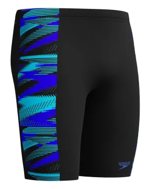 Hyperboom Panel Swim Jammers - Black/Blue