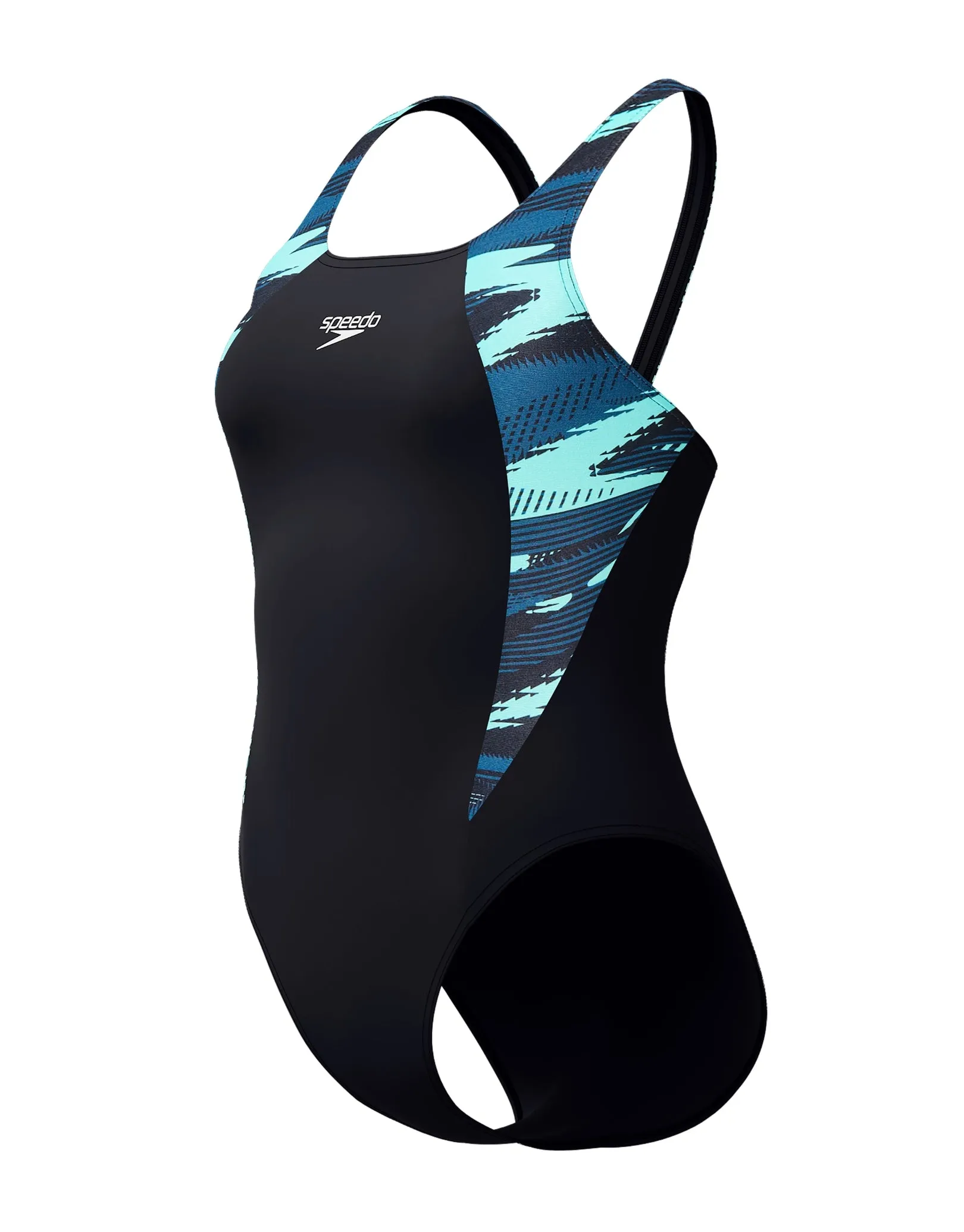 Hyperboom Splice Muscleback Swimsuit - Black/Green