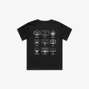 Kids Black Backboard Tee LOCAL HOOPS