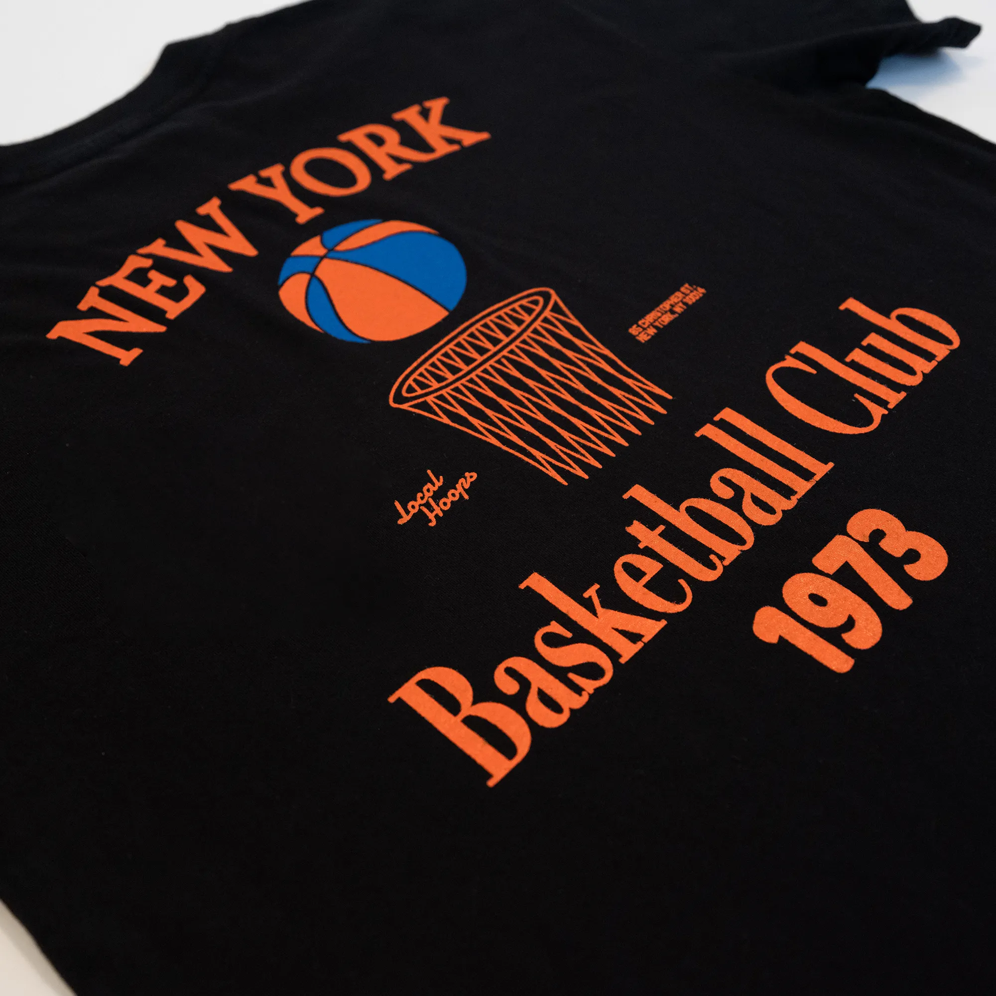 Kids Black New York Basketball Club Tee LOCAL HOOPS
