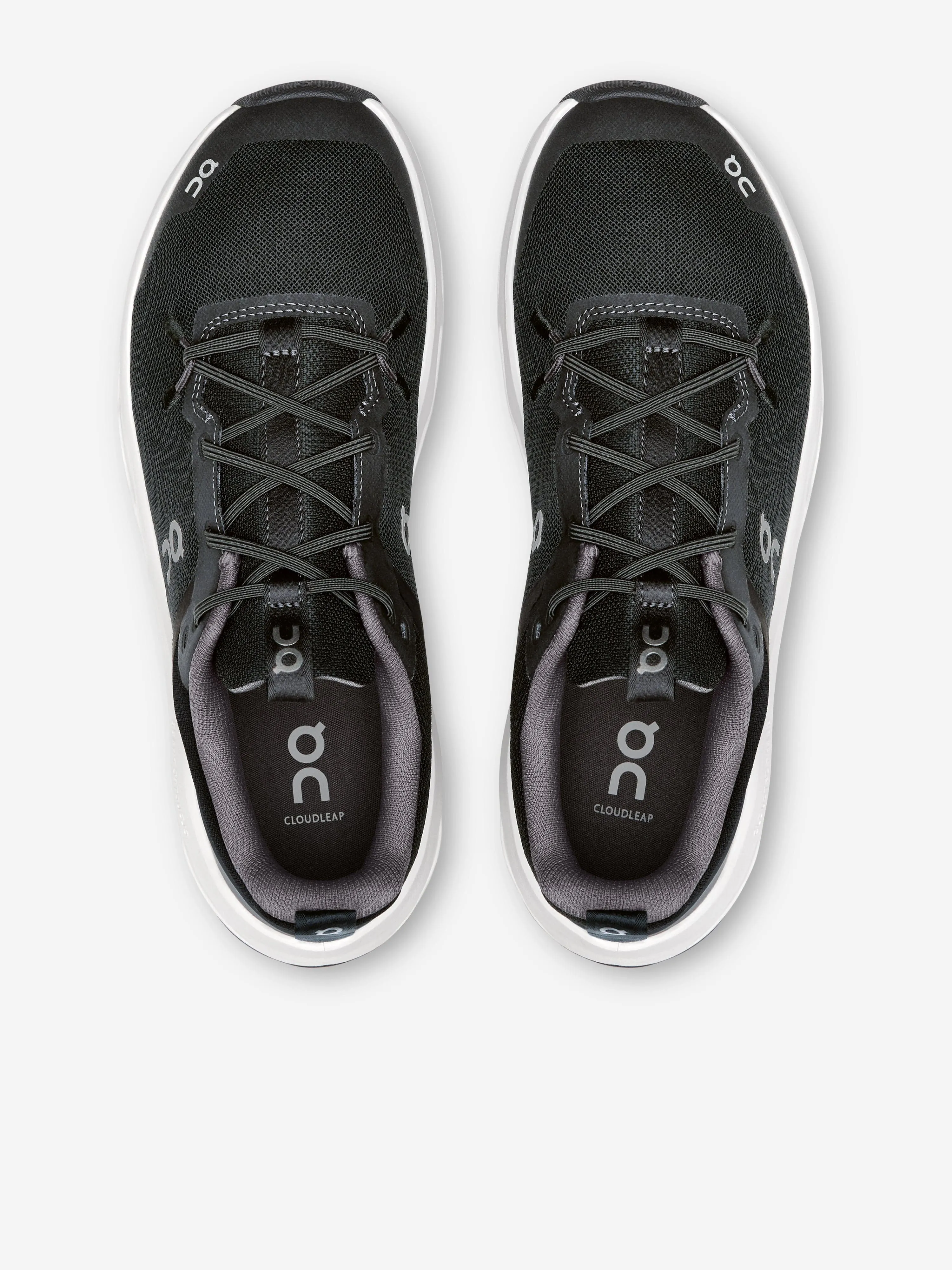 Kids Cloudleap Trainers in Black