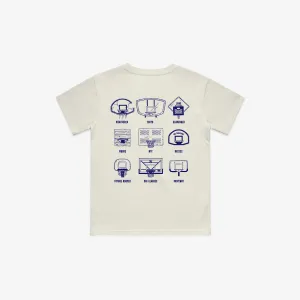 Kids Ecru Backboard Tee LOCAL HOOPS