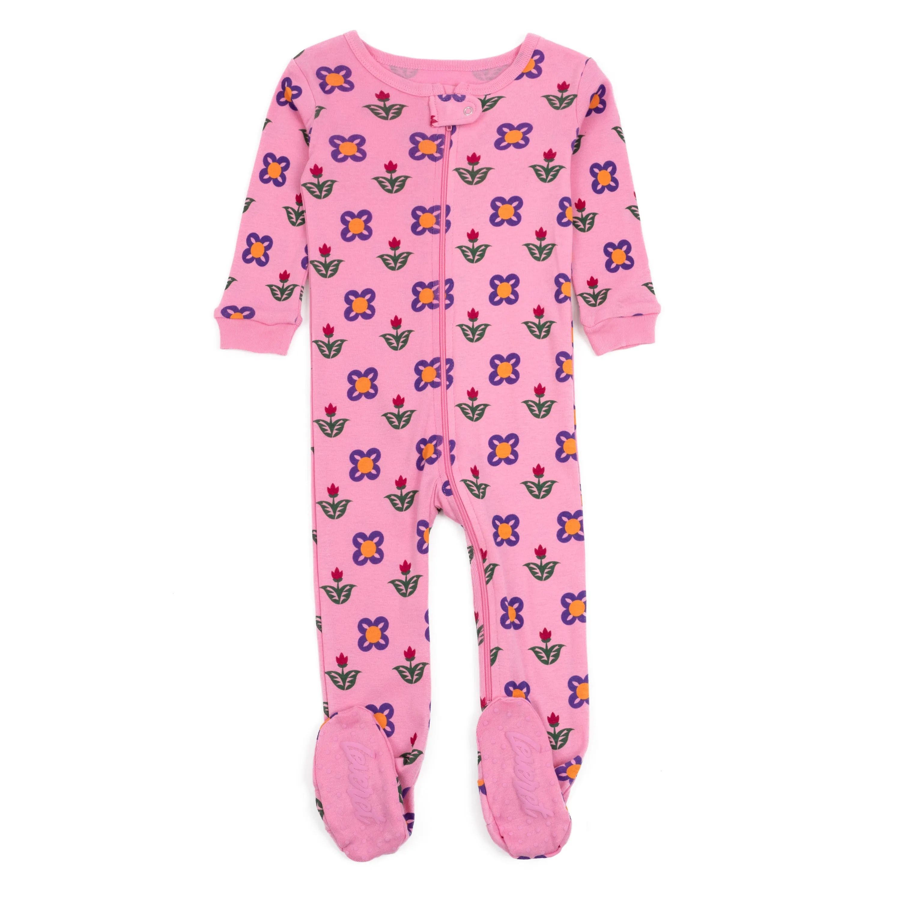 Kids Footed Cotton Pajamas Flower Pot