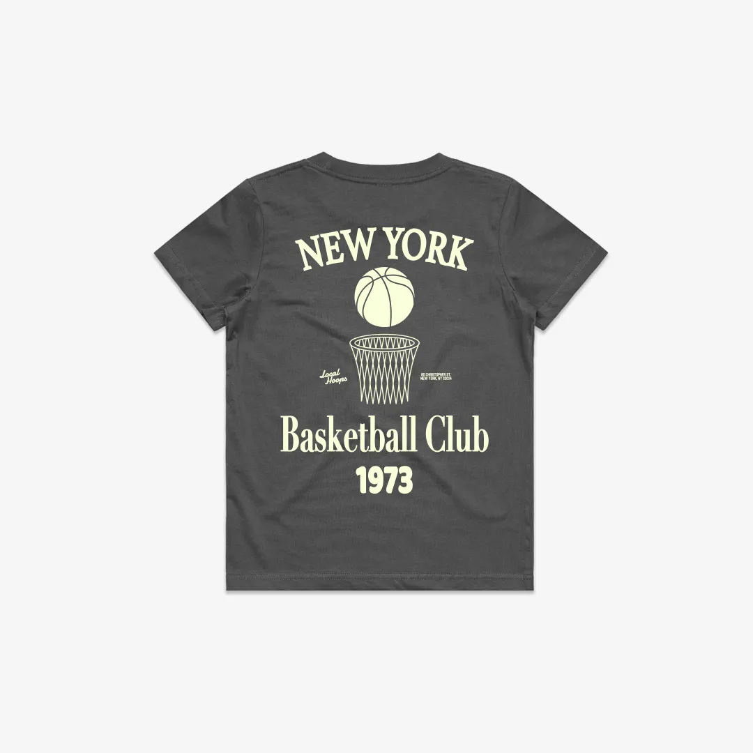 Kids Gray New York Basketball Club Tee LOCAL HOOPS