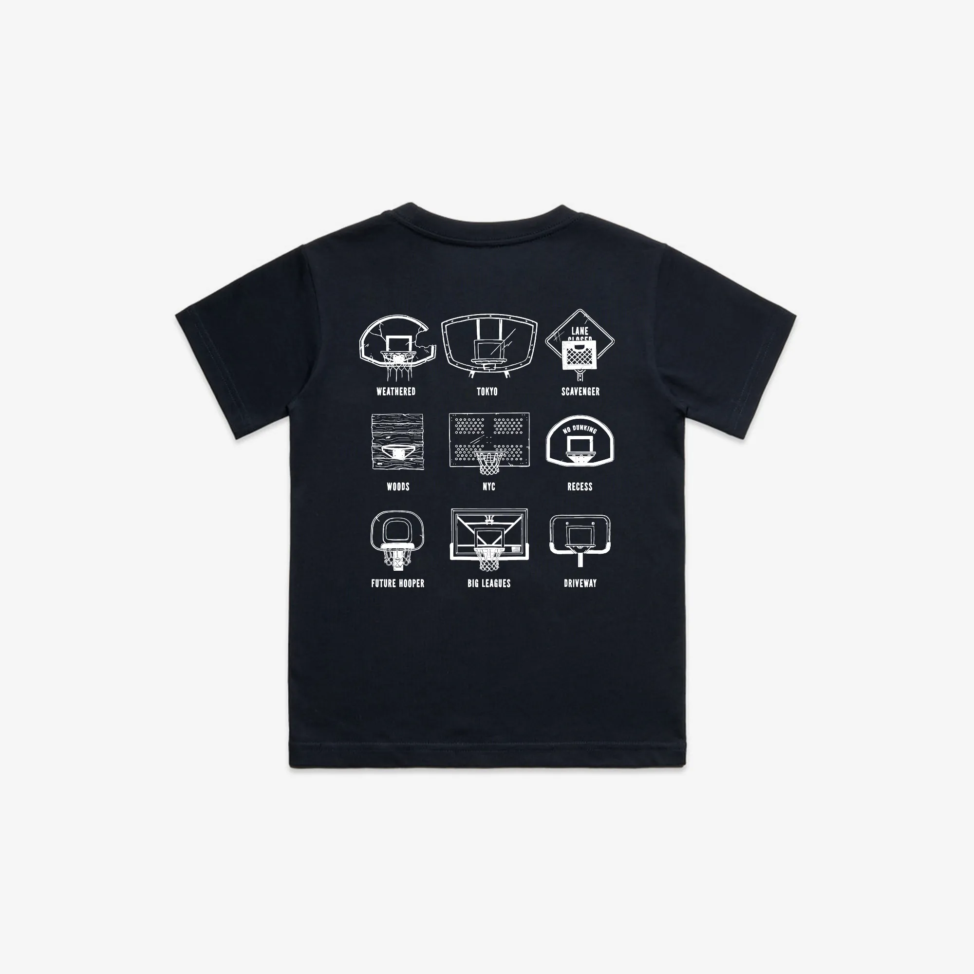 Kids Navy Backboard Tee LOCAL HOOPS