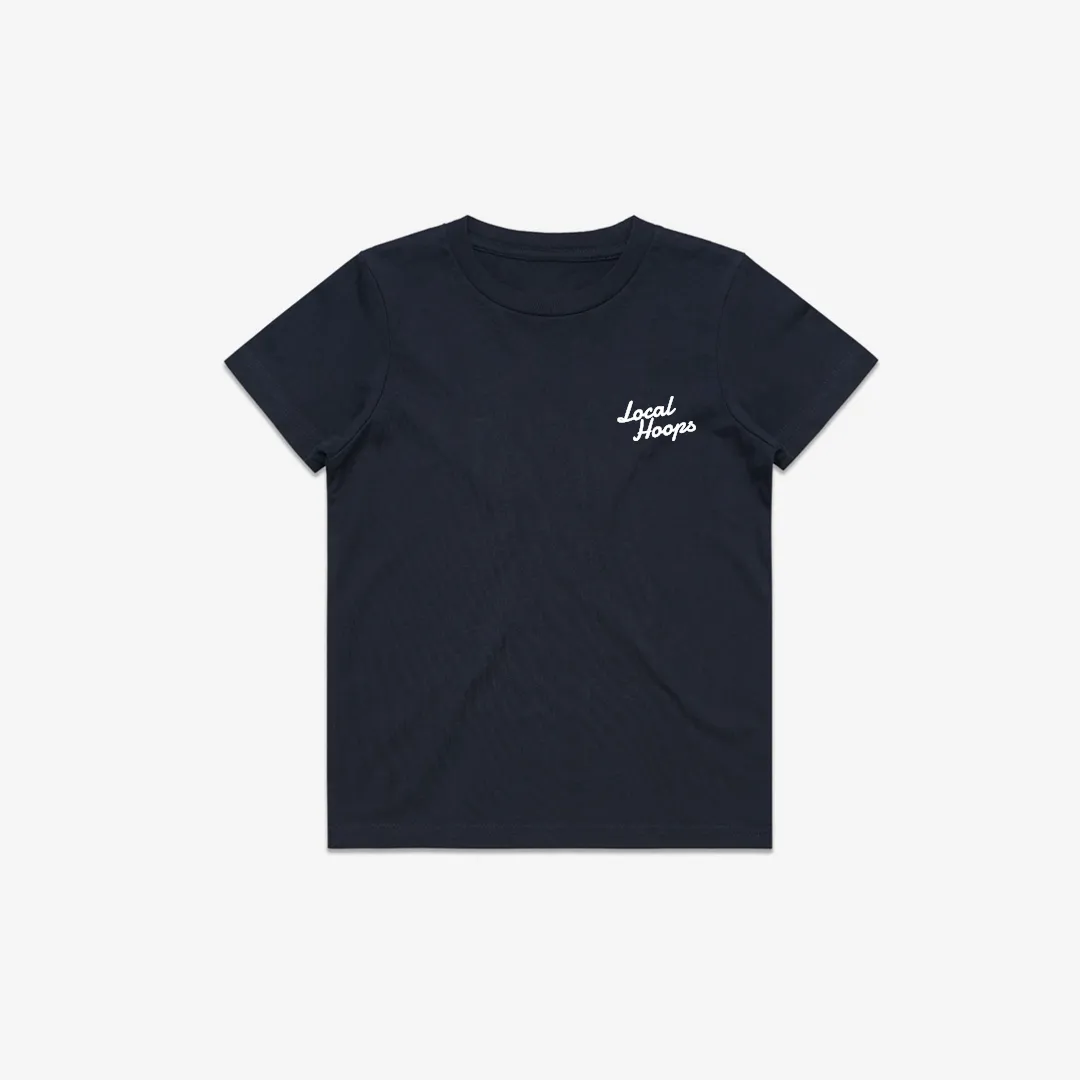 Kids Navy Basketball Camp Tee LOCAL HOOPS