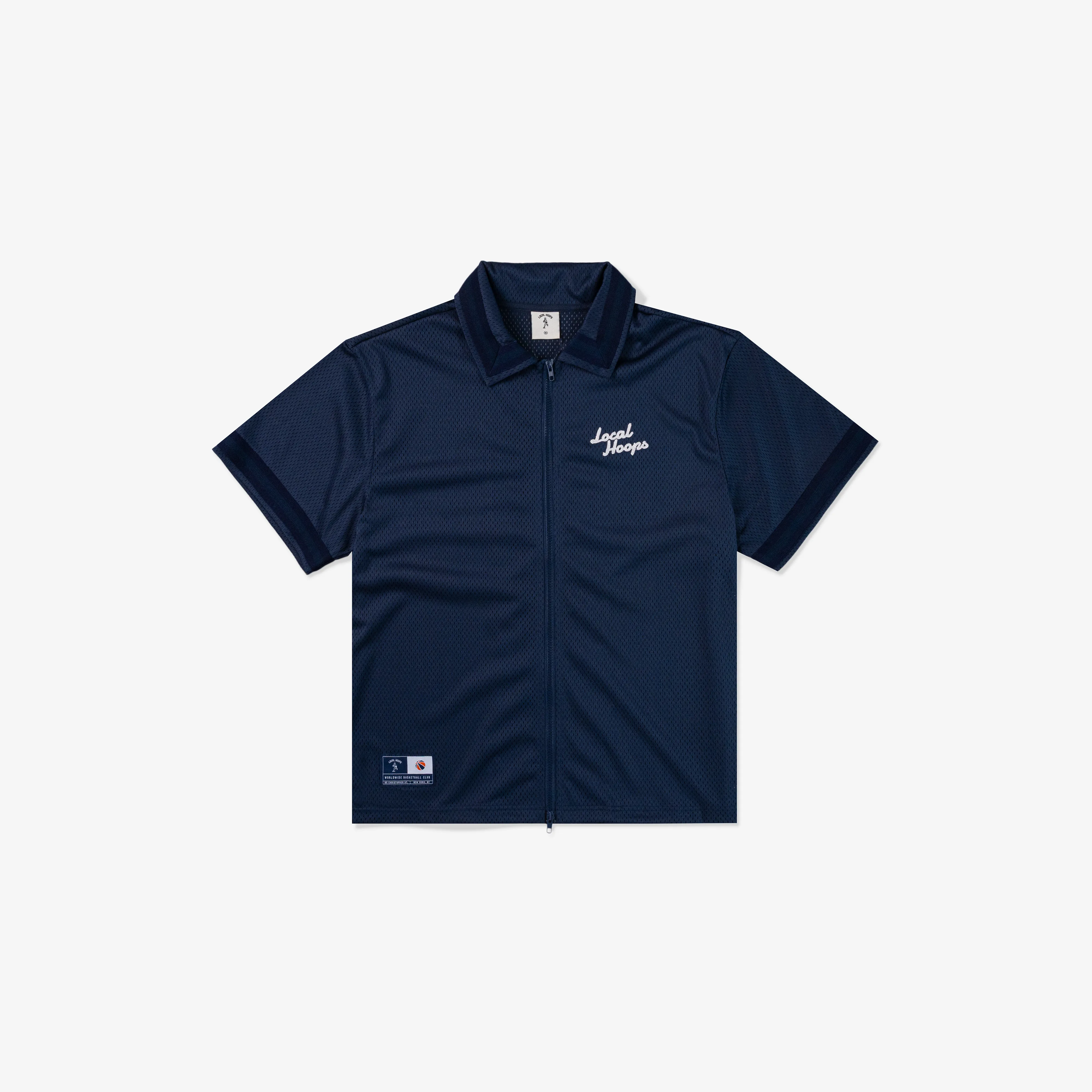 Kids Navy New York Basketball Shooting Shirt LOCAL HOOPS