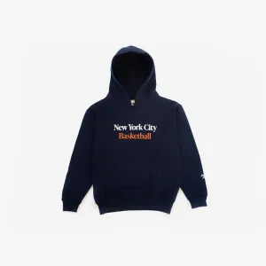 Kids New York City Navy Basketball Hoodie LOCAL HOOPS