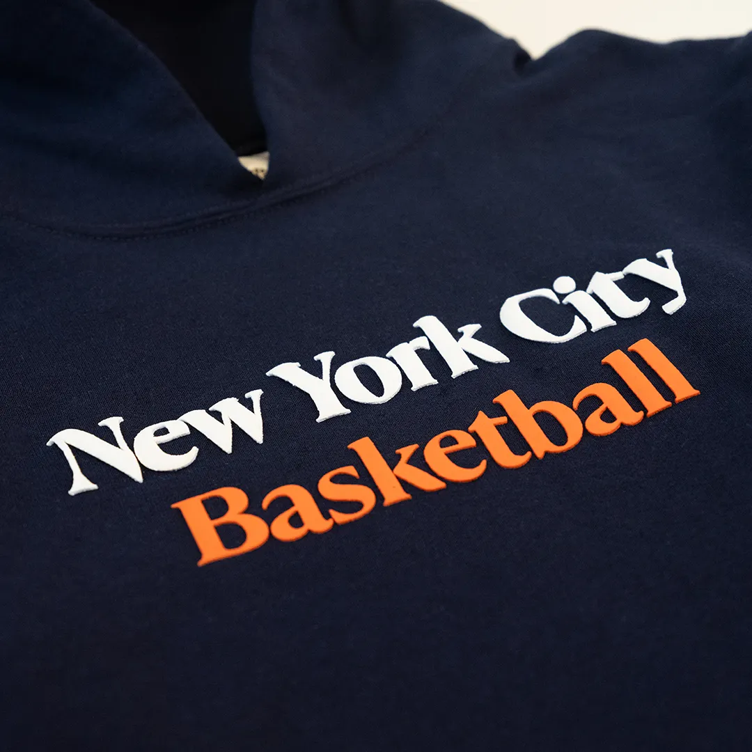 Kids New York City Navy Basketball Hoodie LOCAL HOOPS