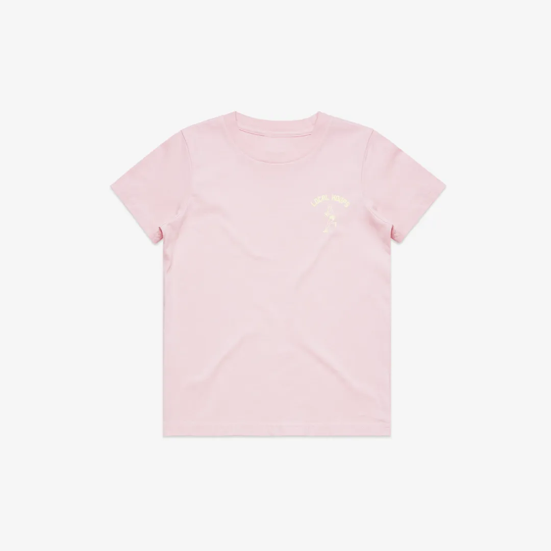 Kids Pink Worldwide Basketball Club Tee LOCAL HOOPS
