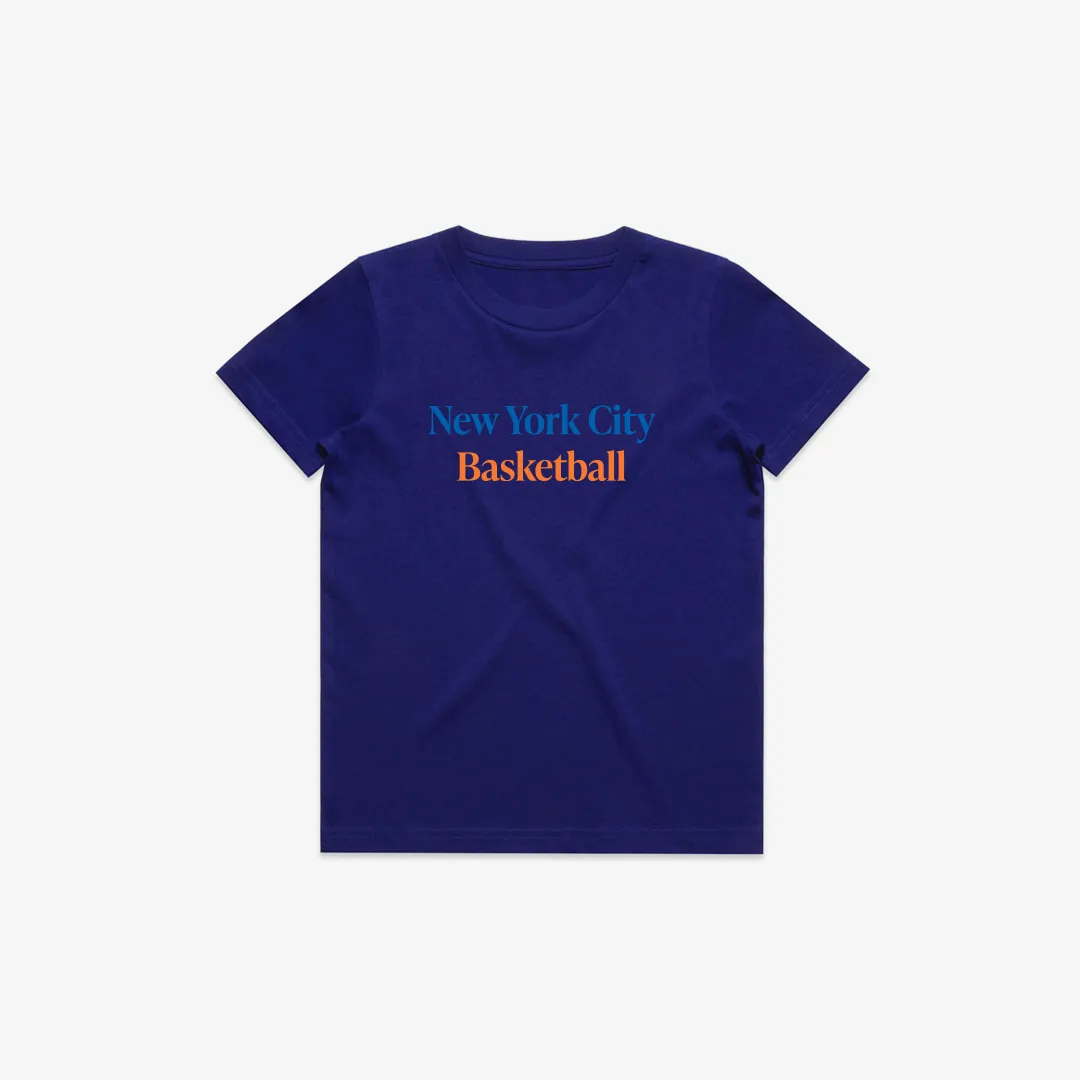 Kids Royal New York City Basketball Tee LOCAL HOOPS
