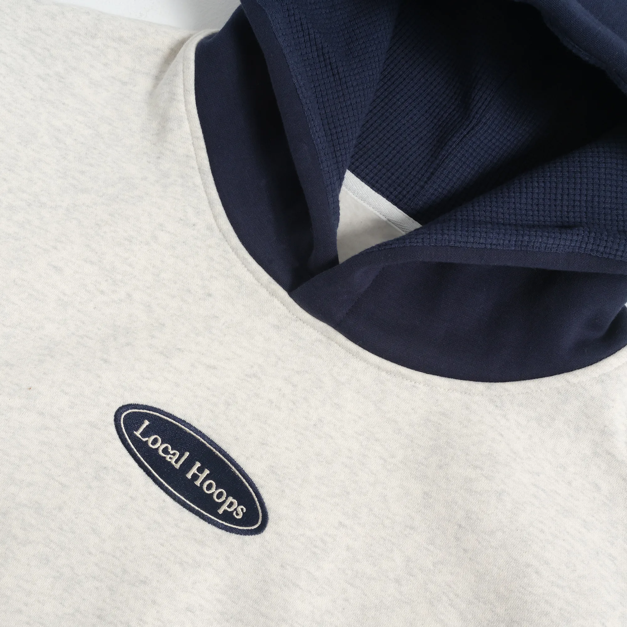 Kids Two tone thermal Blue Local Hoodie LOCAL HOOPS