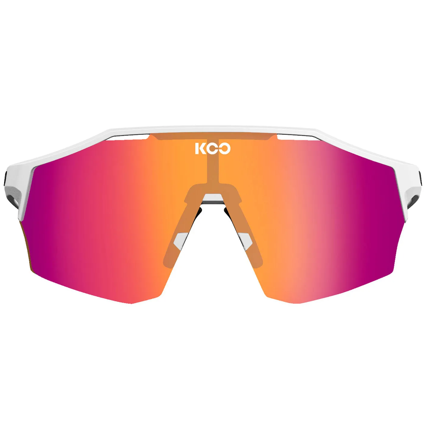 KOO Alibi Large sunglasses - White Matt Fuchsia Photo