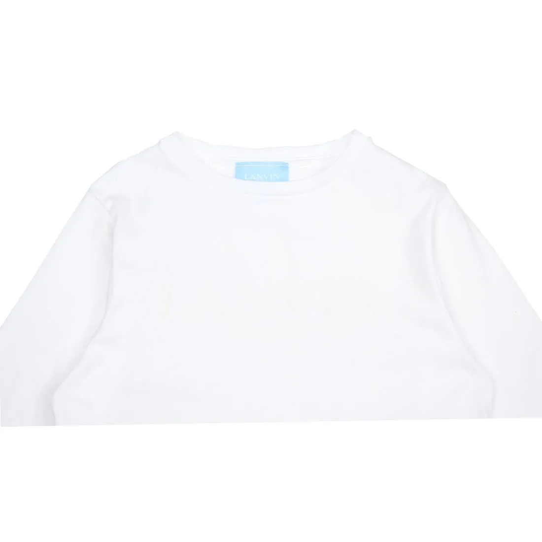 Lanvin Kids Chest Logo White Top