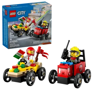 Lego City Pizza vs. Fire Truck Race Car Pack 60458
