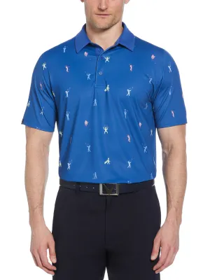 Mens Time Lapse Print Polo Callaway Apparel