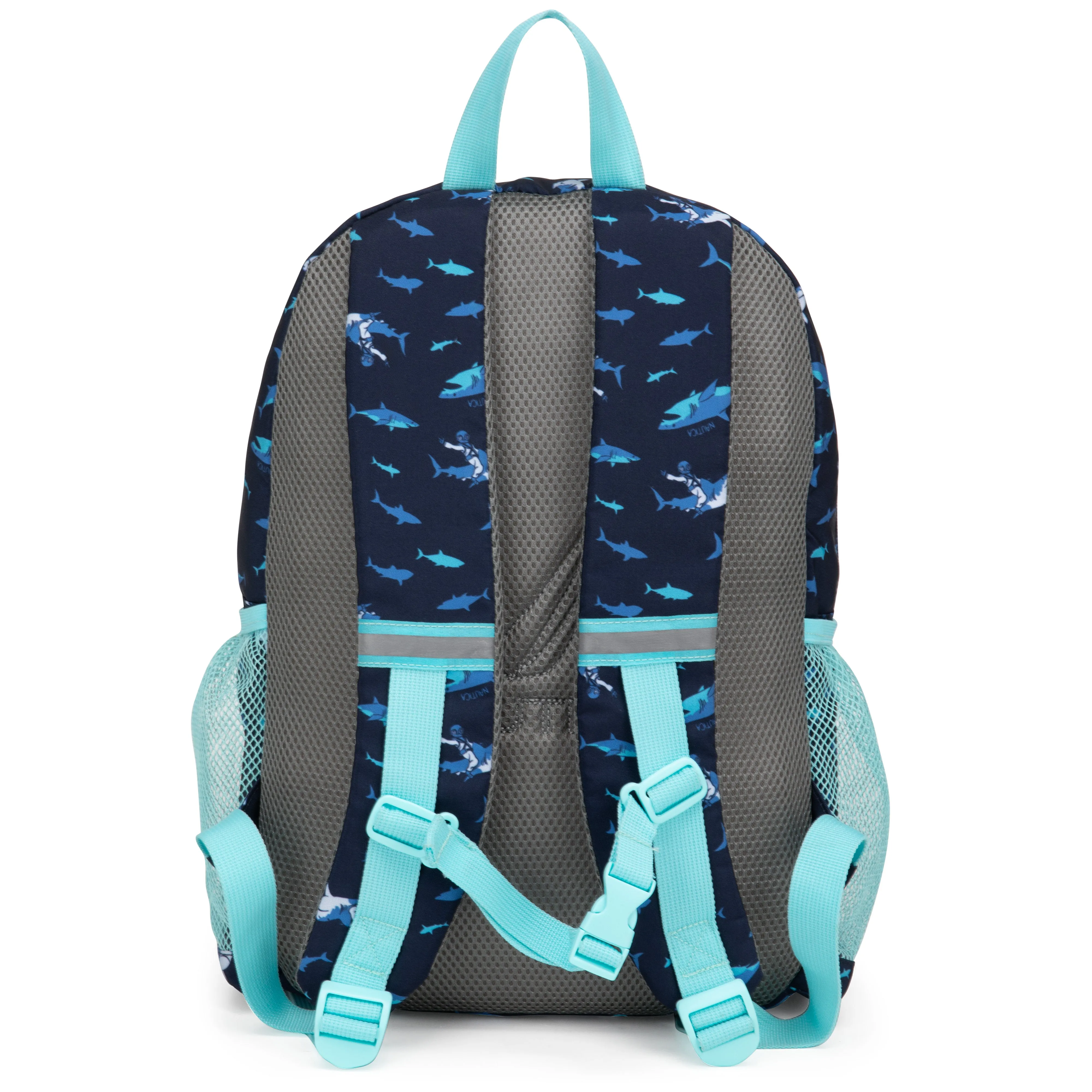 Nautica Kids Backpack for Kindergarten, Elementary School | 16" Tall | Shark Riders