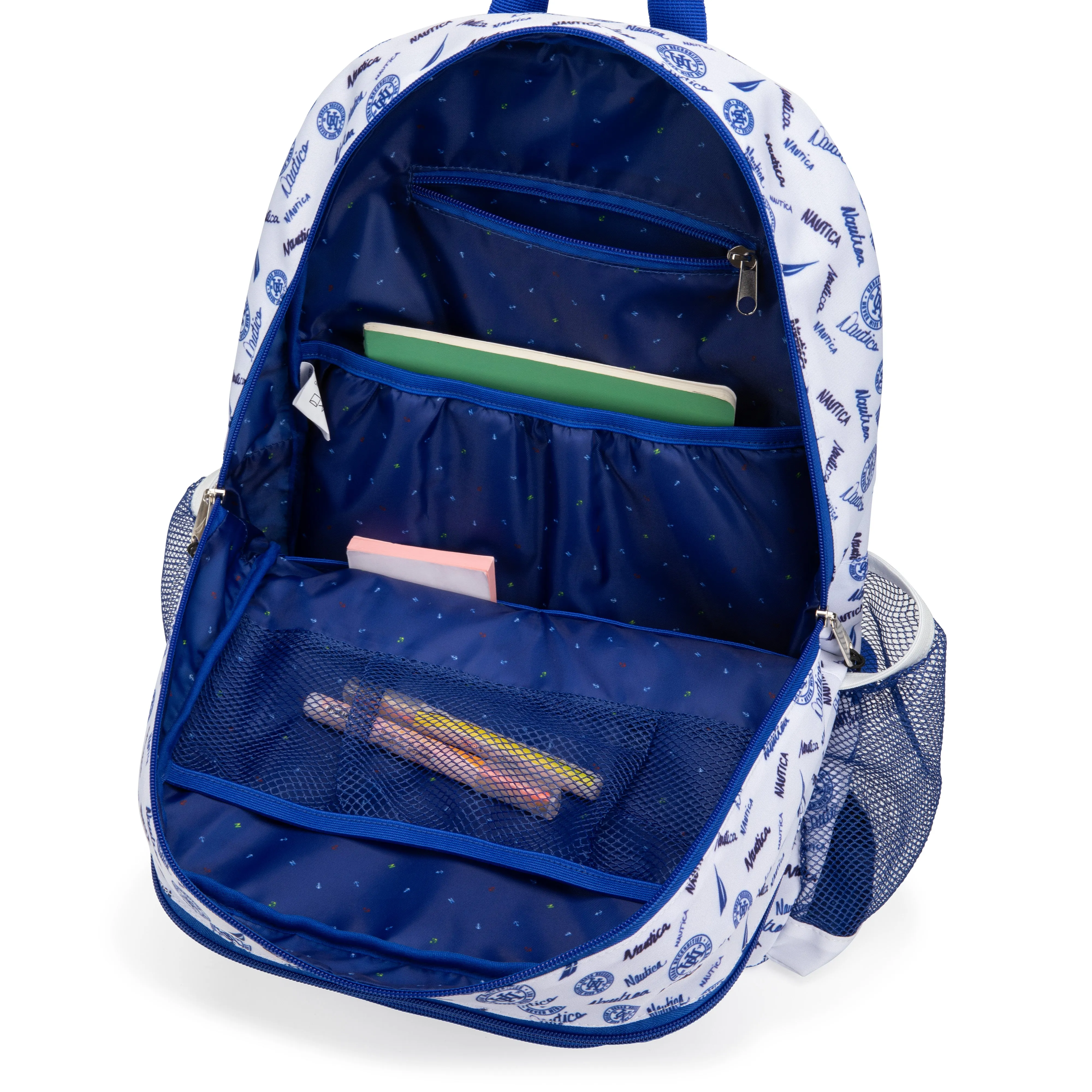 Nautica Kids Backpack for Kindergarten, Elementary School | 17" Tall | Varsity