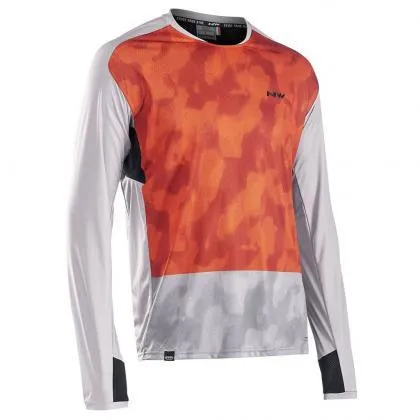 Northwave MTB Edge Mens Cycling Jersey (Dark Grey/Orange)