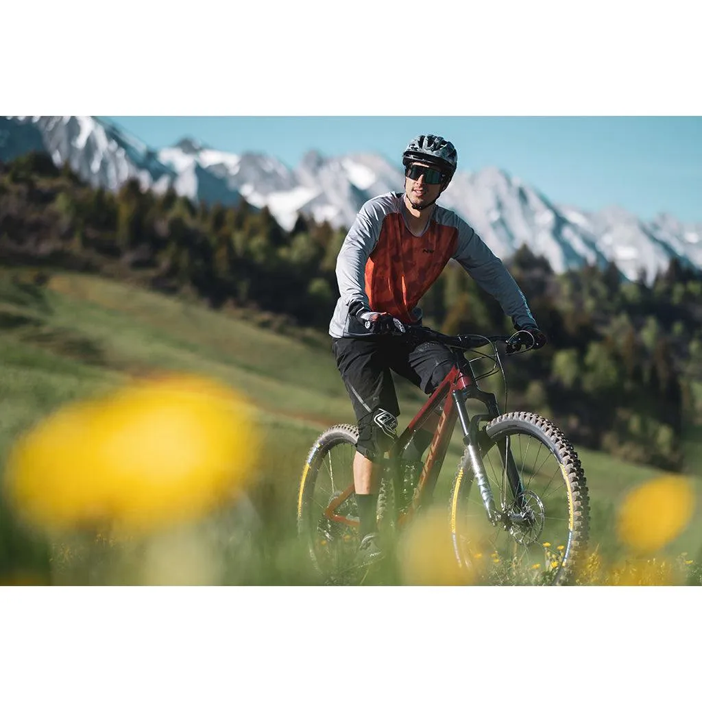 Northwave MTB Edge Mens Cycling Jersey (Dark Grey/Orange)