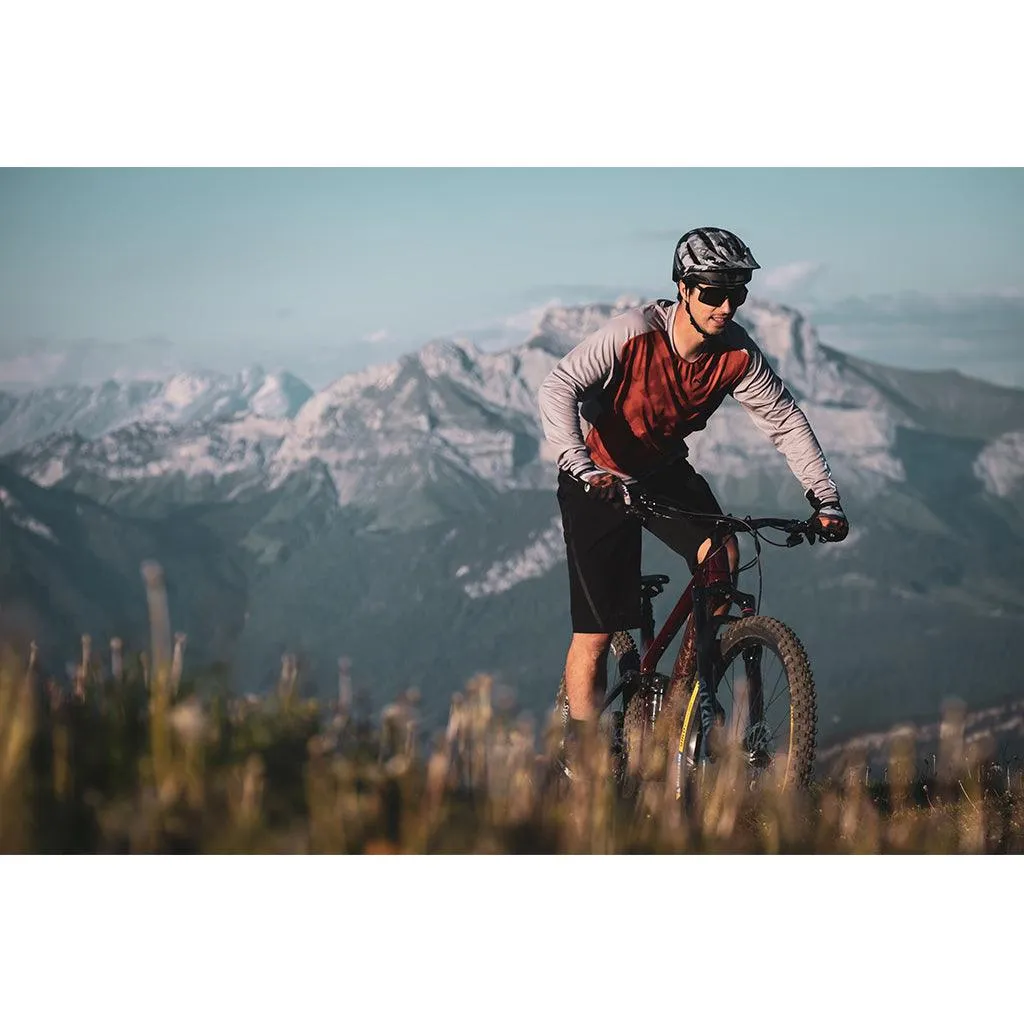 Northwave MTB Edge Mens Cycling Jersey (Dark Grey/Orange)
