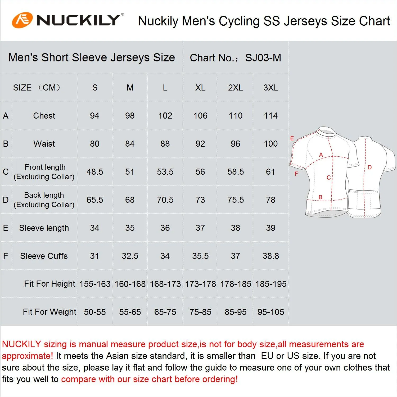 Nuckily NJ502 Mens Cycling Jersey (Blue)