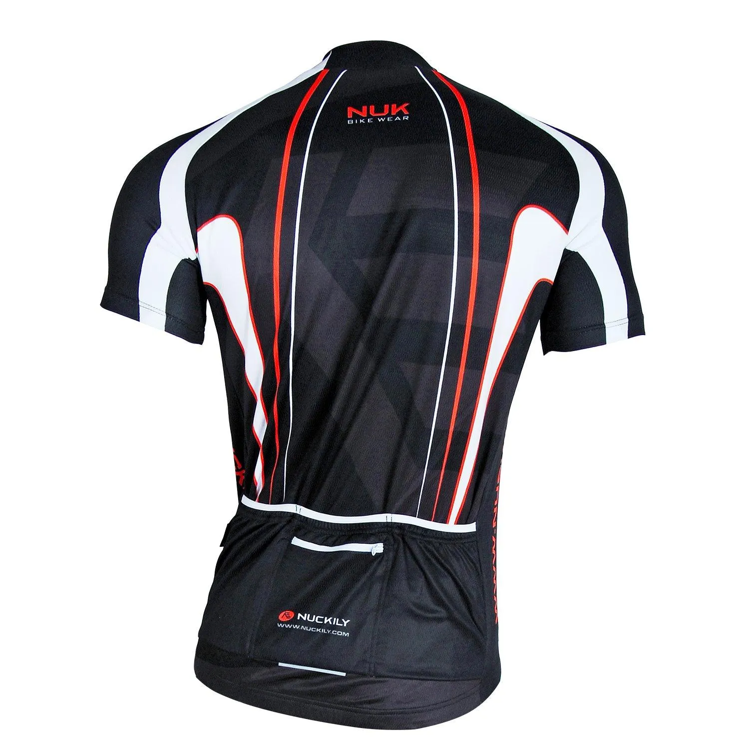 Nuckily NJ512 Mens Cycling Jersey (Black/White)