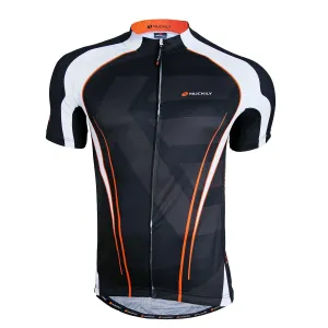 Nuckily NJ512 Mens Cycling Jersey (Black/White)