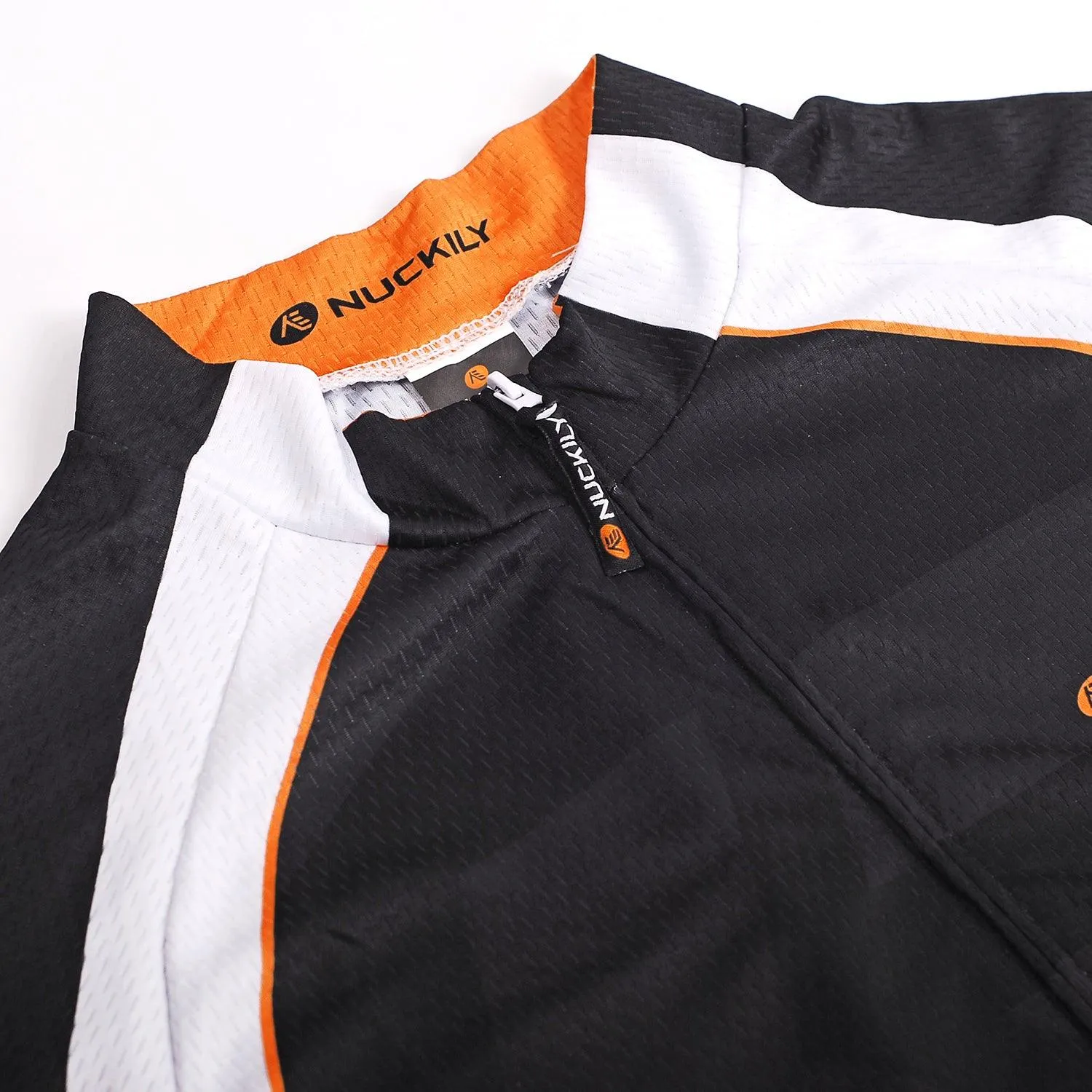 Nuckily NJ512 Mens Cycling Jersey (Black/White)