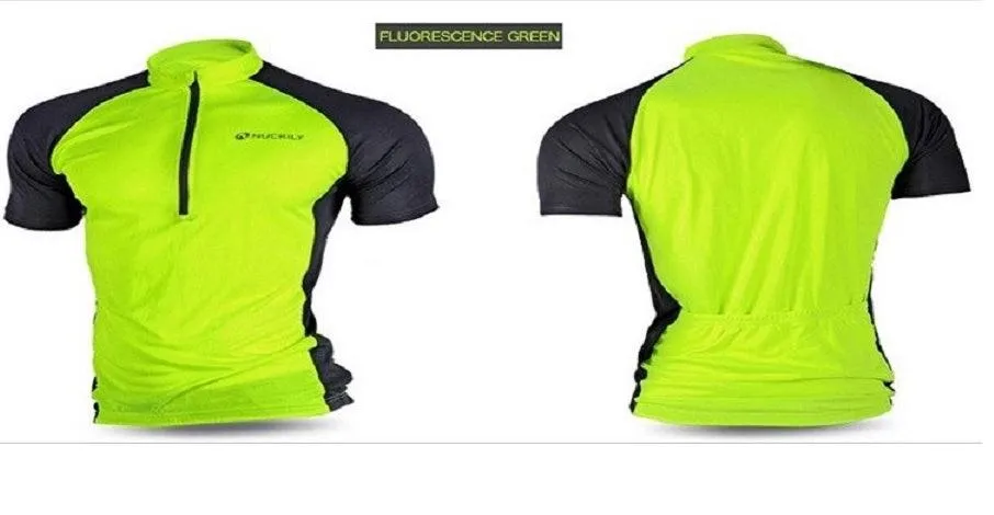 Nuckily NJ601 Mens Cycling Jersey (Neon Green)