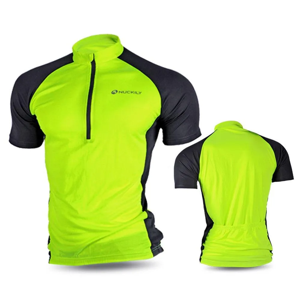 Nuckily NJ601 Mens Cycling Jersey (Neon Green)
