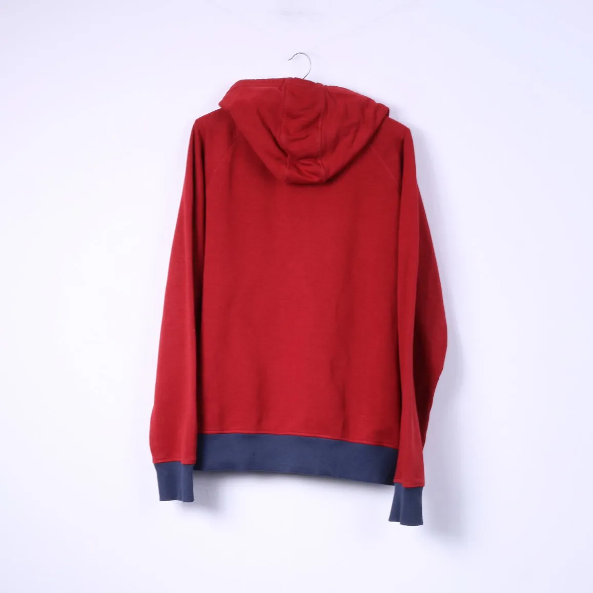 Original Penguin Mens XL Sweatshirt Red Hooded Full Zipper Sportswear Top