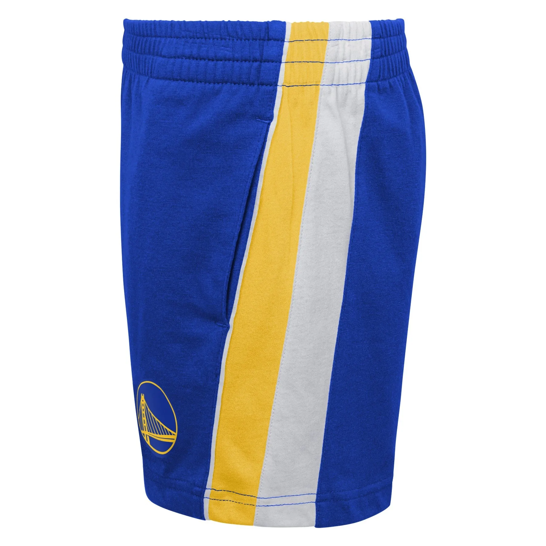 Outerstuff Golden State Warriors NBA Little Boys Kids (4-7) Training Camp Tank & Short Set, Blue/Gold
