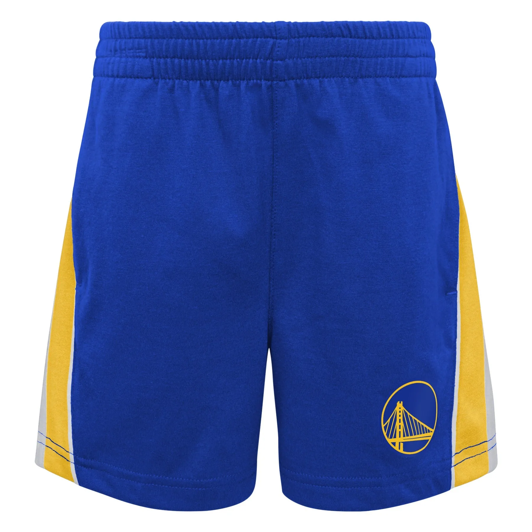 Outerstuff Golden State Warriors NBA Little Boys Kids (4-7) Training Camp Tank & Short Set, Blue/Gold