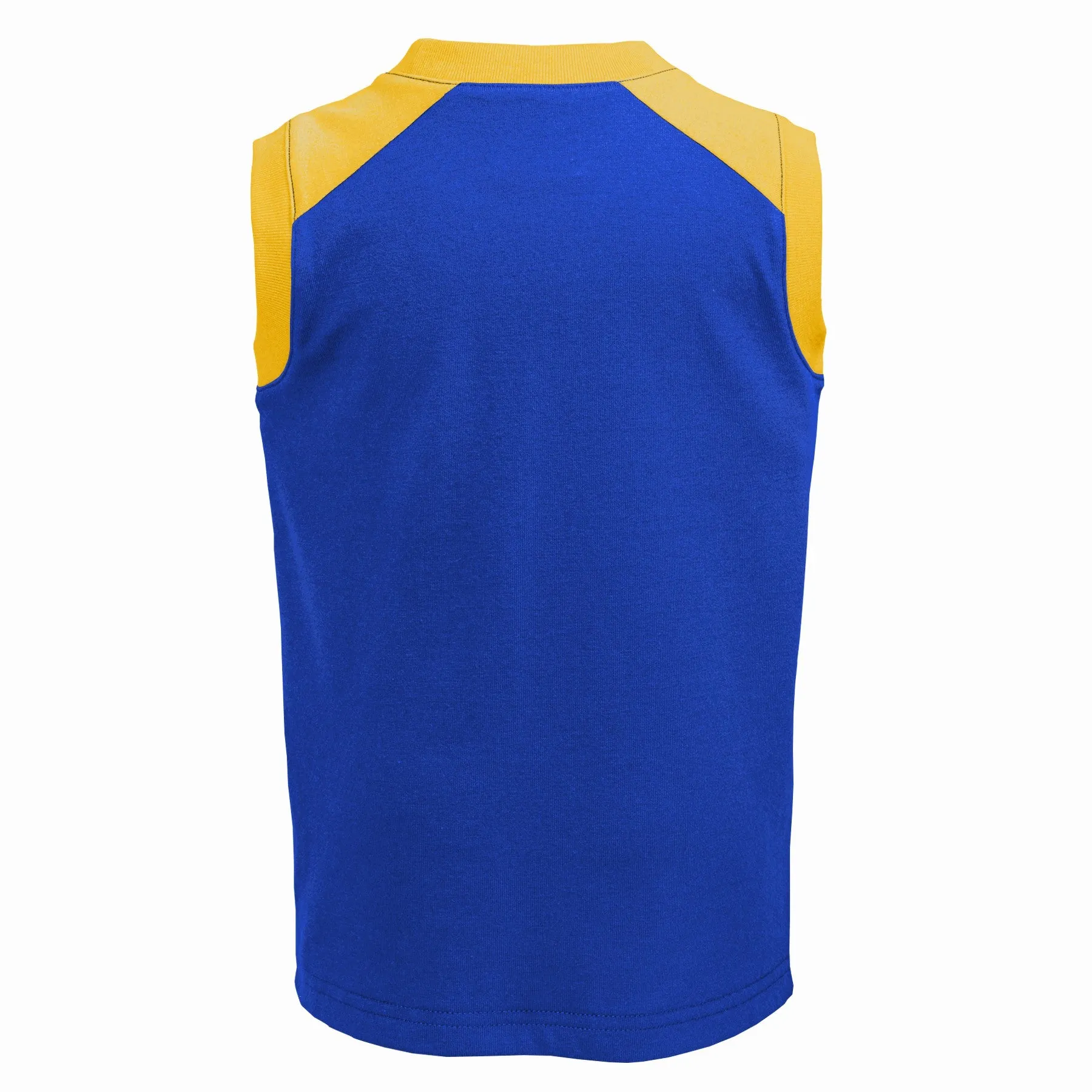 Outerstuff Golden State Warriors NBA Little Boys Kids (4-7) Training Camp Tank & Short Set, Blue/Gold