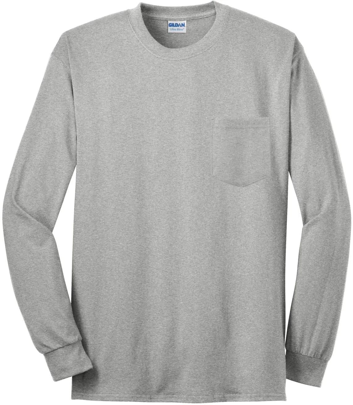 OUTLET-Gildan Ultra Cotton100% Cotton Long Sleeve T-Shirt with Pocket
