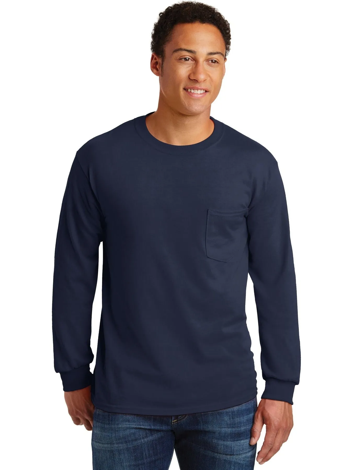 OUTLET-Gildan Ultra Cotton100% Cotton Long Sleeve T-Shirt with Pocket