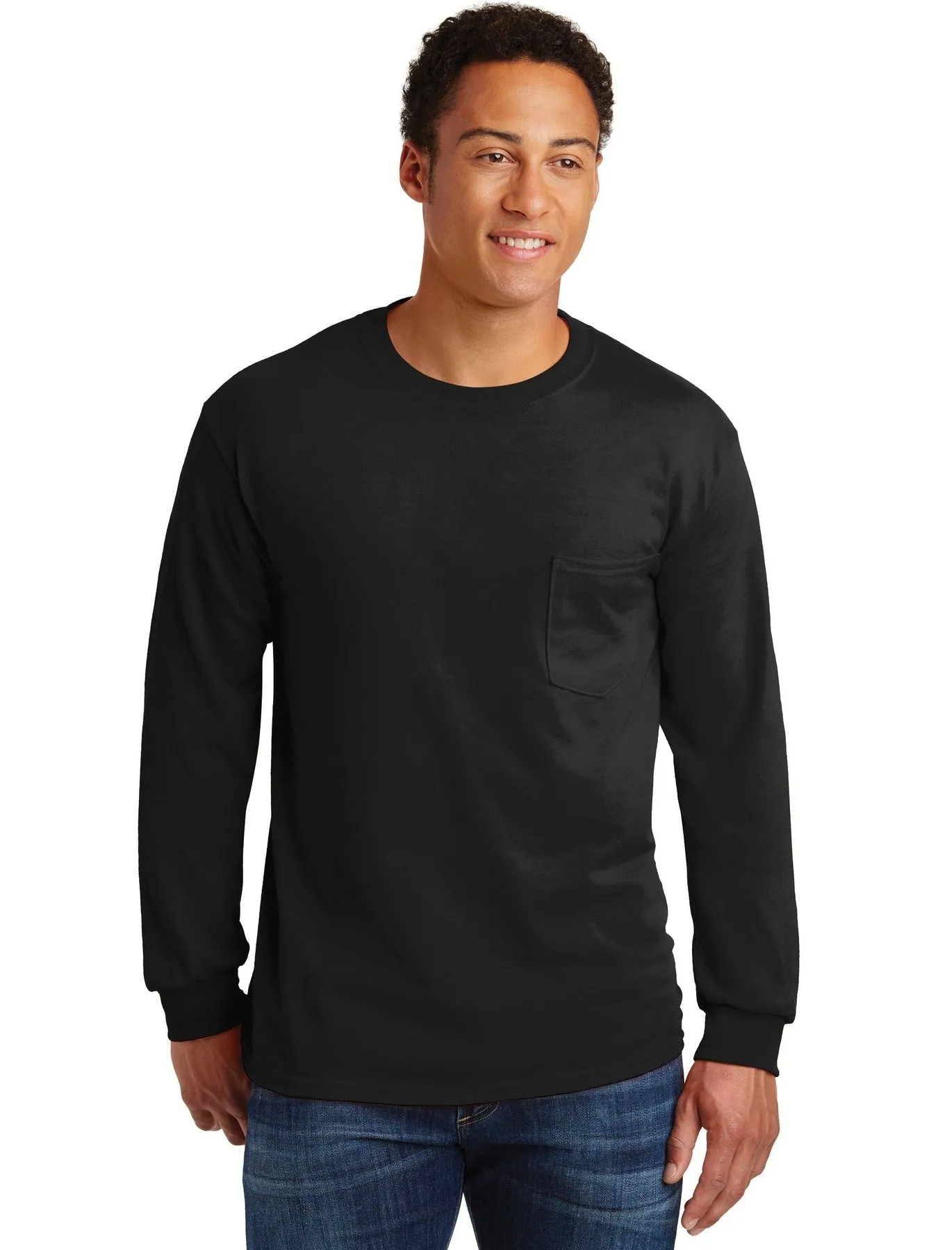 OUTLET-Gildan Ultra Cotton100% Cotton Long Sleeve T-Shirt with Pocket