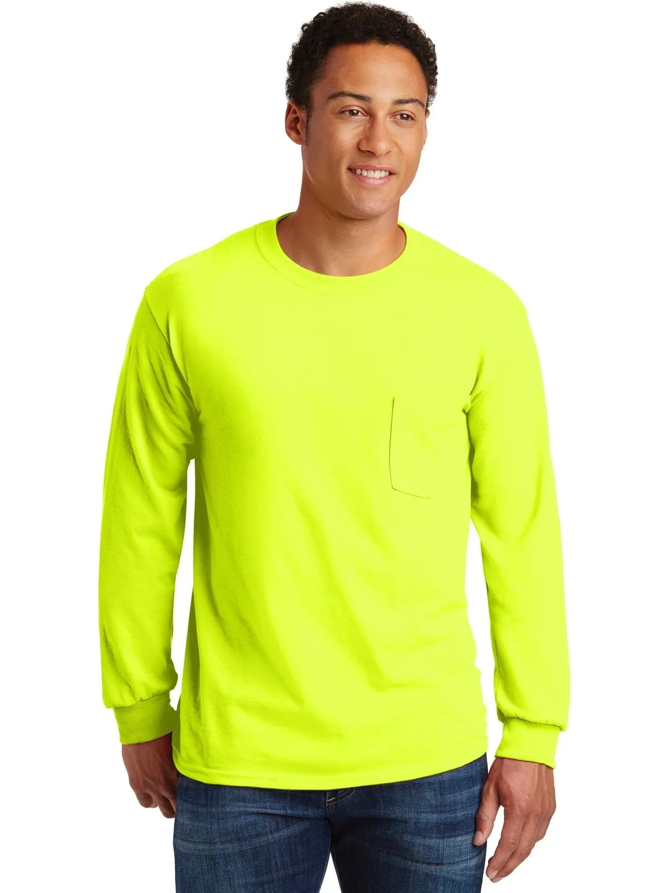 OUTLET-Gildan Ultra Cotton100% Cotton Long Sleeve T-Shirt with Pocket