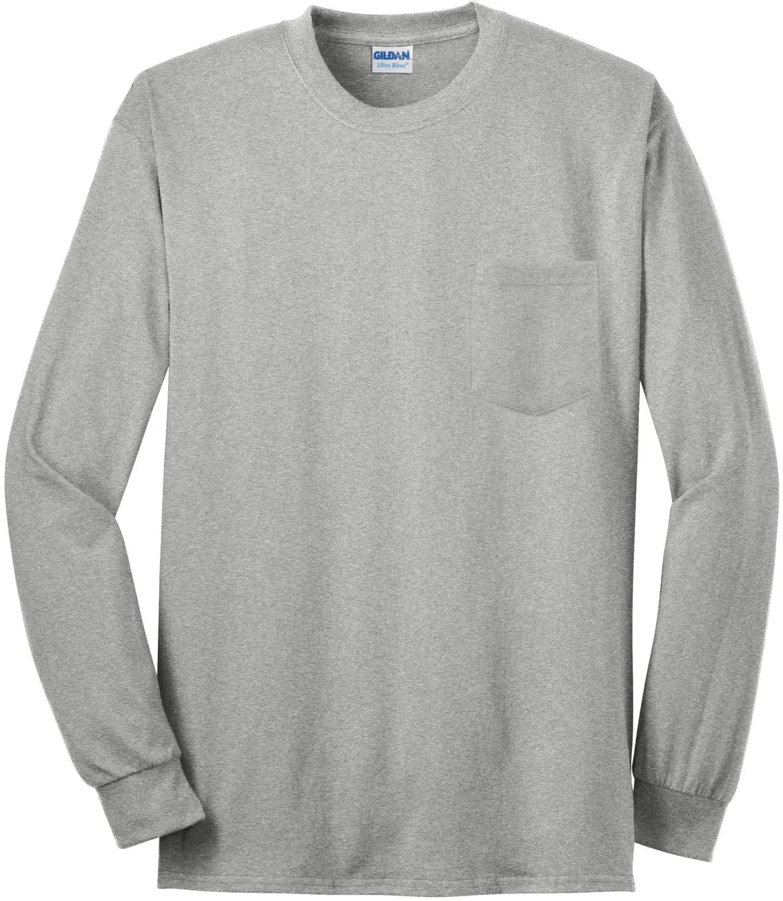 OUTLET-Gildan Ultra Cotton100% Cotton Long Sleeve T-Shirt with Pocket