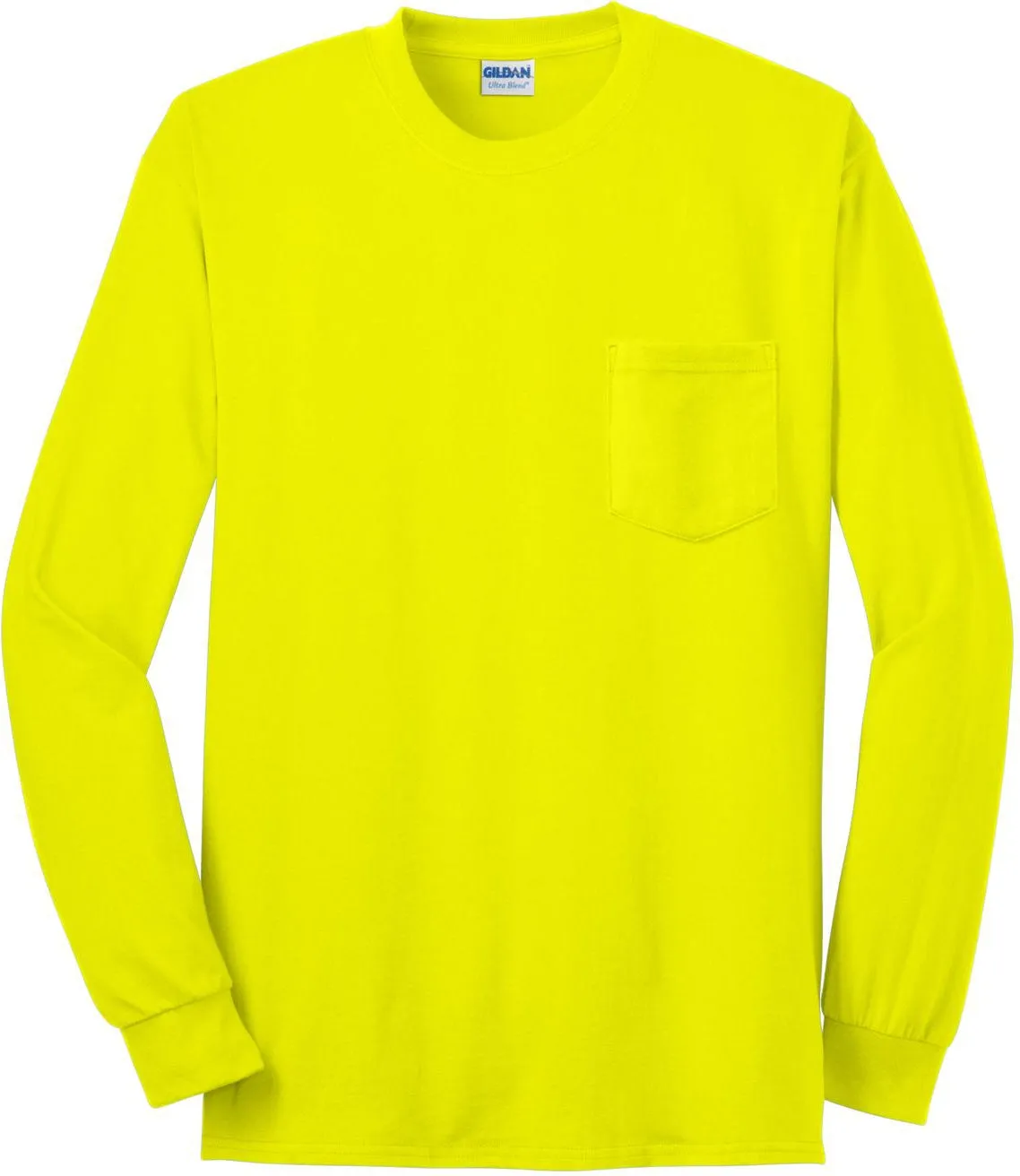 OUTLET-Gildan Ultra Cotton100% Cotton Long Sleeve T-Shirt with Pocket
