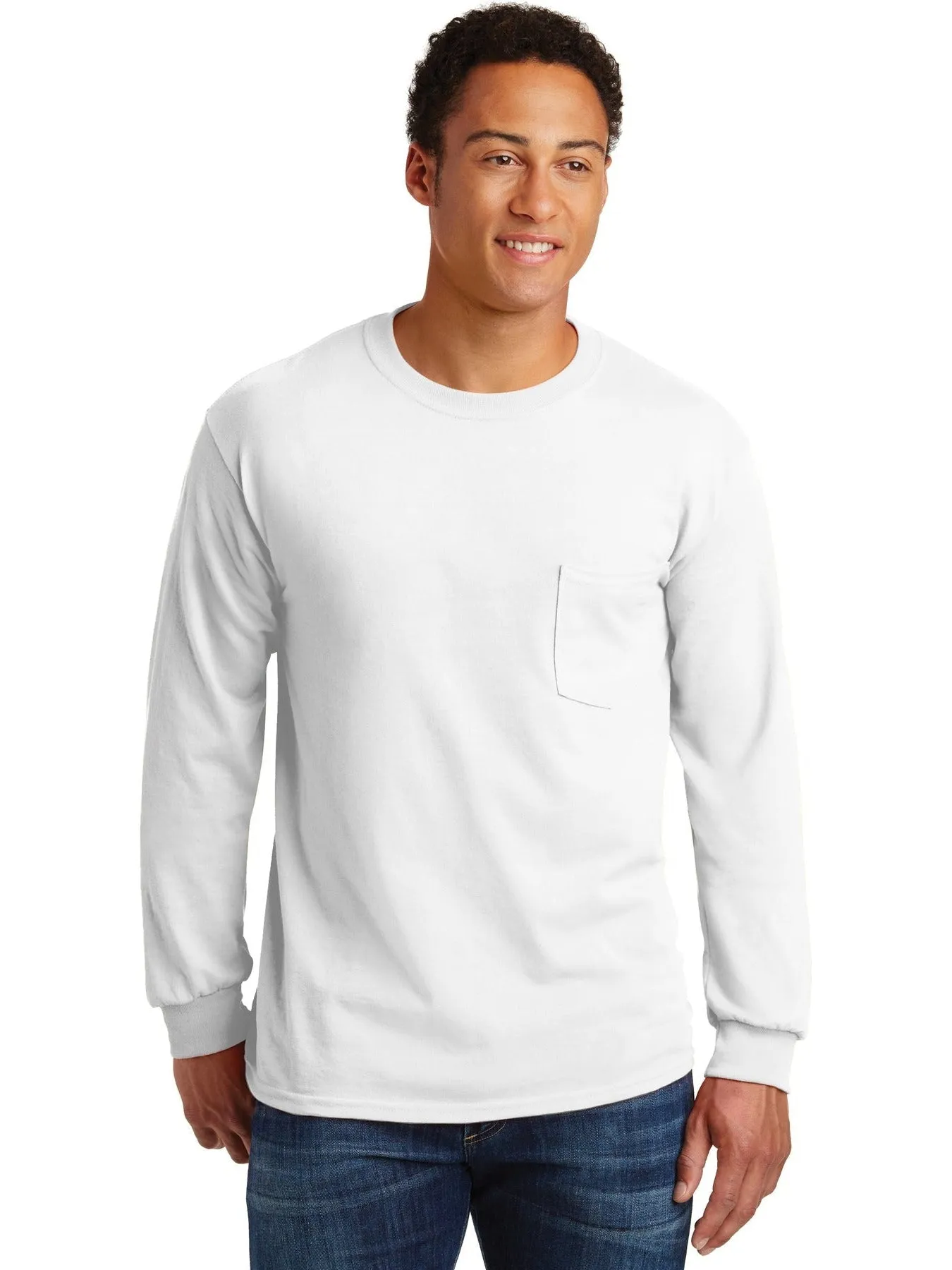 OUTLET-Gildan Ultra Cotton100% Cotton Long Sleeve T-Shirt with Pocket